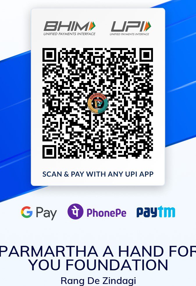 Scan QR Code to Donate - Rang De Zindagi
